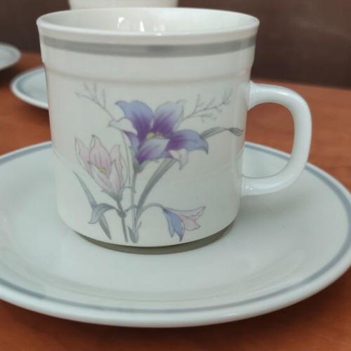Sango Manor Tea Set for 12, vintage, like new, stoneware floral design