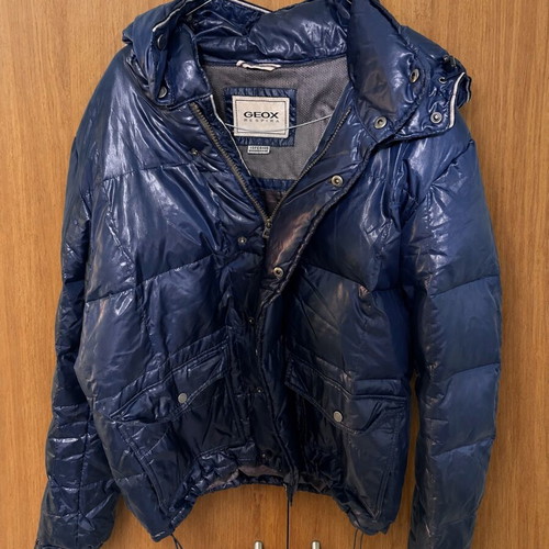 Geox Respira puffer jacket, navy blue, men's L