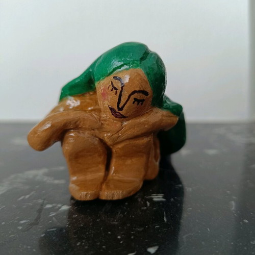 Handmade air clay decorative sculpture new, unique piece