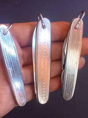 Vintage pocket knives and multitool set of 3, like new