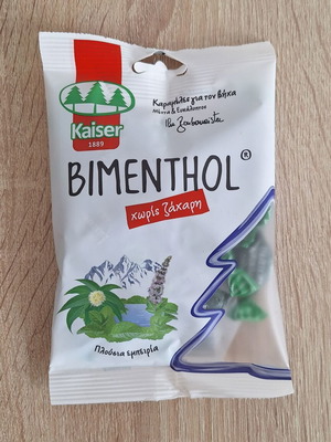 Kaiser Bimenthol Cough Lozenges without Sugar Eucalyptus & Mint 75g 19pcs new