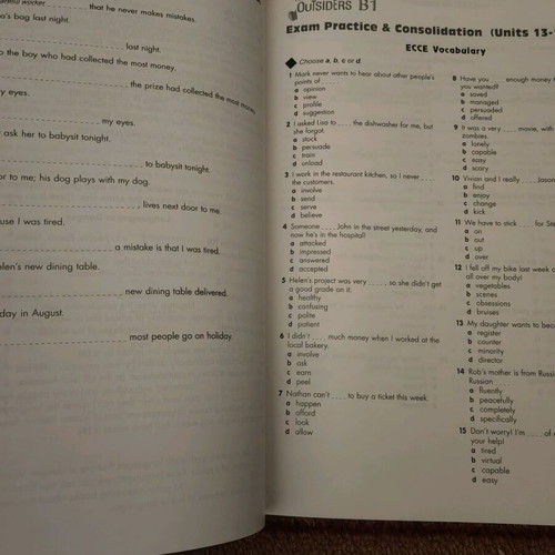 The Outsiders B1 Additional Material used