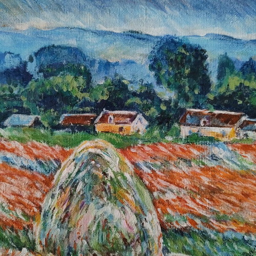 Oil painting inspired by Claude Monet, new, 35x25 cm