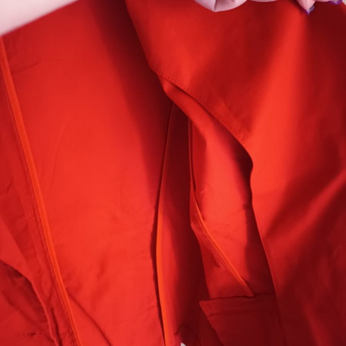 Women's red jacket size 56 like new with shoulder pads