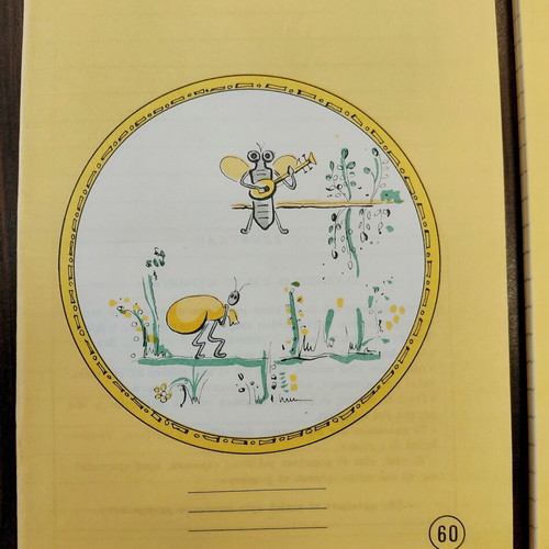 EGL Notebooks like new, 2x60 pages, 1960s-70s, Aesop's Fables covers