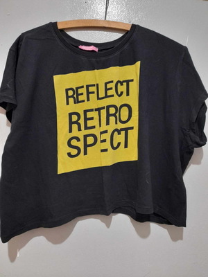 Черна къса потник Pink Woman размер L