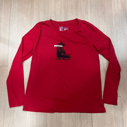 Columbia mens XL blouse like new, red