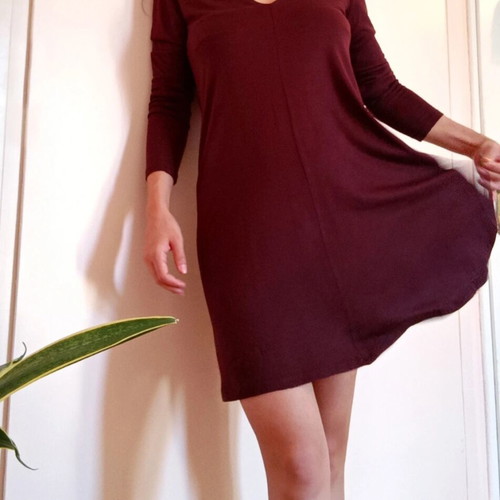 H&M cotton dress like new, size S, purple