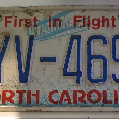 North Carolina 1987 Car License Plate used