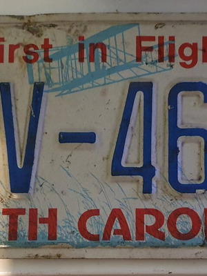 North Carolina 1987 Car License Plate used