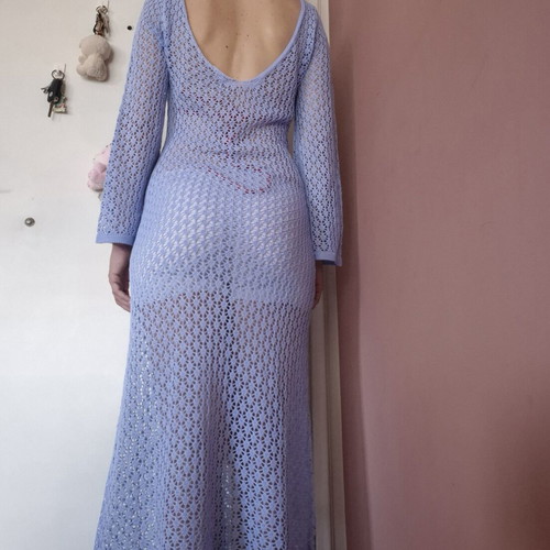 Long pareo dress like new, turquoise, fits Small to Large