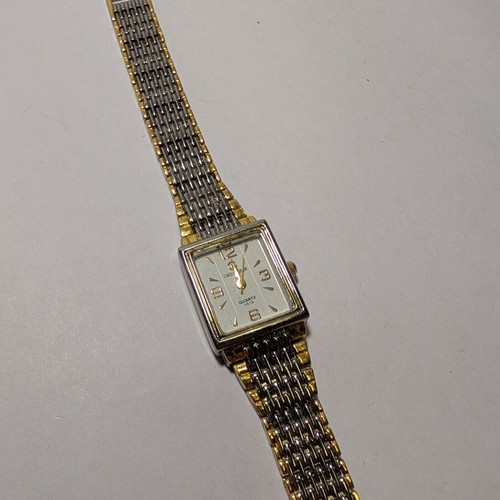 INGALEIS vintage women's watch used with silver/gold metal bracelet