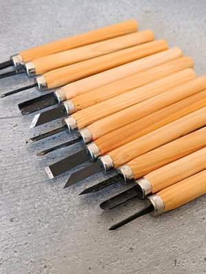 Εργαλεία ξυλογλυπτικής καινούργια σετ 12 τεμαχίων Mannesmann