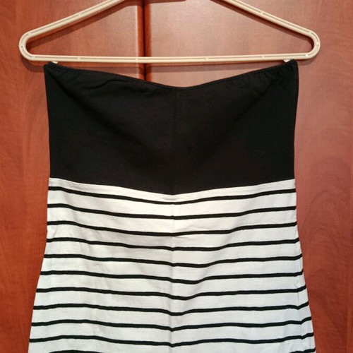 Esmara strapless women's blouse like new, black and white, size M
