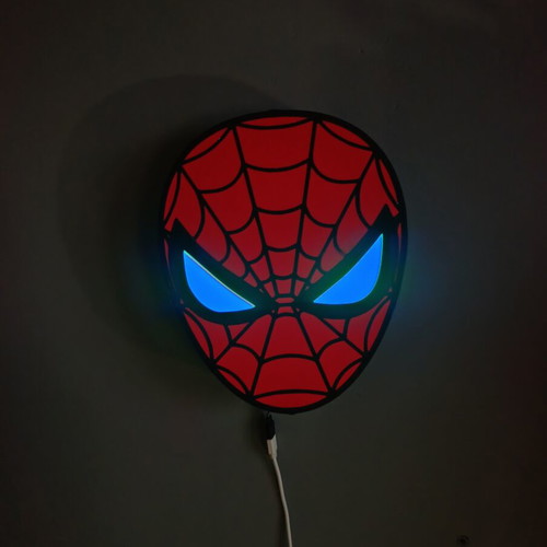 Spider-Man RGB wall mask with LED lighting and app control