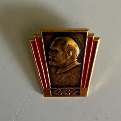 Soviet Lenin Pin used, red enamel USSR CCCP vintage