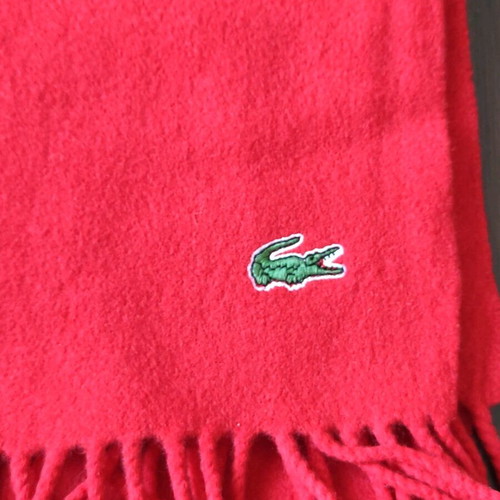 Lacoste scarf like new, red