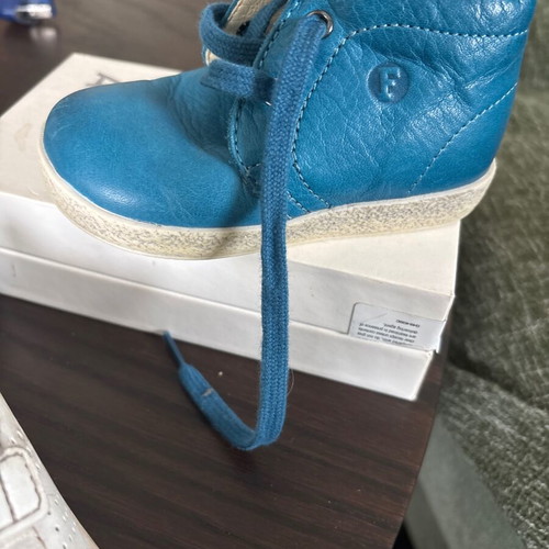 Falcotto blue baby boots size 20 like new, leather