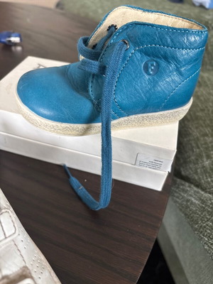 Falcotto blue baby boots size 20 like new, leather