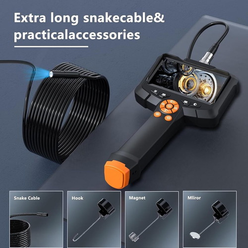 Anesok G30-M Industrial Endoscope Camera 8mm 15m Cable 4.3in Screen Waterproof