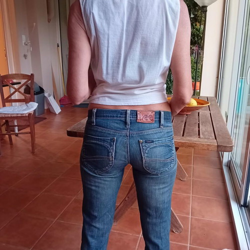 Lee Jeans classic cut used, size S, blue denim