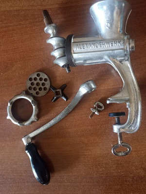 Alexanderwerk No 5 Vintage Cast Iron Meat Grinder Authentic German