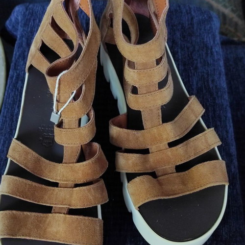 Italian leather sandals new size 39 brown