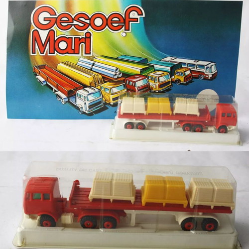 Vintage Gesoef Mari Polfi Efsi 1:90 Mercedes plastic truck 1970s new