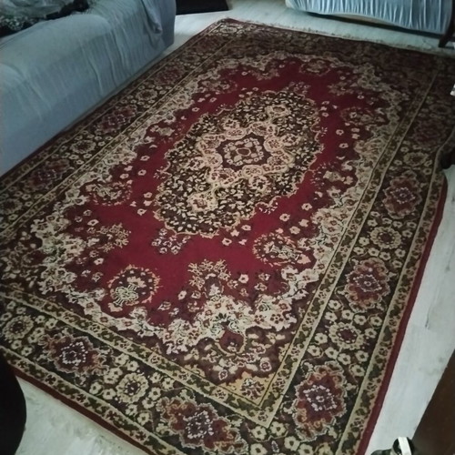 Vintage retro classic Persian rug with oriental patterns