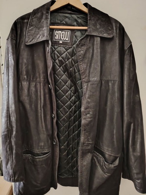 Sitelli men's leather jacket like new, size XXL, brown