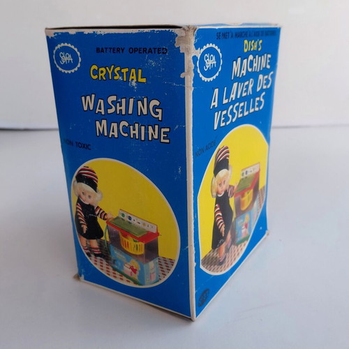 Crystal washing machine toy Solpa 1970s battery operated