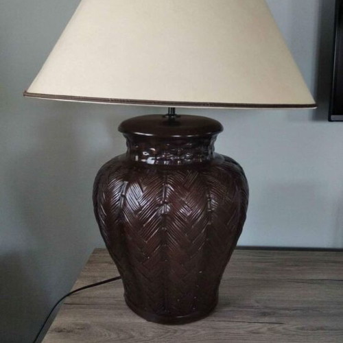 Table lamp like new, dark brown, 65 cm height