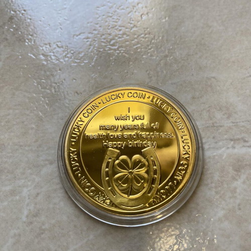 Metal coin Happy Birthday new