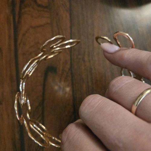 Ancient Greek bracelet new gold-colored stainless steel