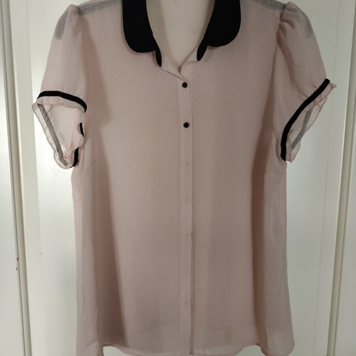 Zara chiffon women's shirt size L like new, pink and black