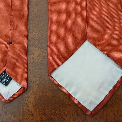 Tie used, Italian silk, brick red
