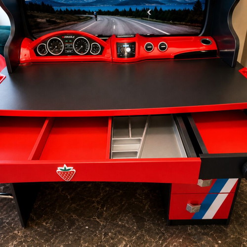 Cilek Racer car bed set with mattress, desk & chair