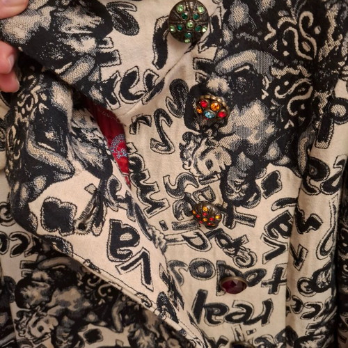 Desigual women's coat like new, size medium, black and white