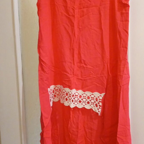 Summer blouse coral asymmetrical size L like new