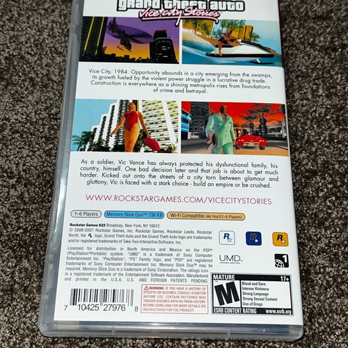 GTA Vice City Stories for PSP used, complete package