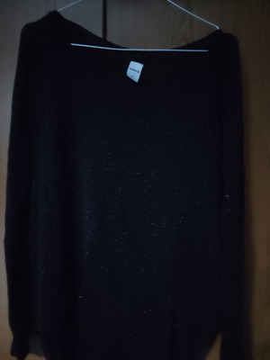 Lurex knitted blouse black, like new, size M