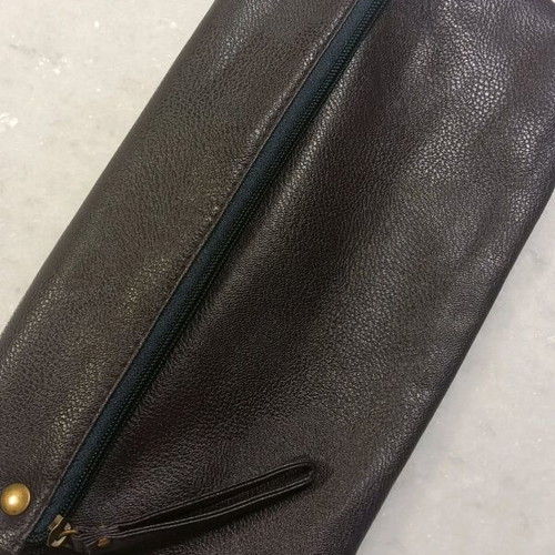 Envelope bag like new, soft synthetic leather, dark purple