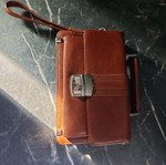 Vintage brown hand bag like new made of leatherette
