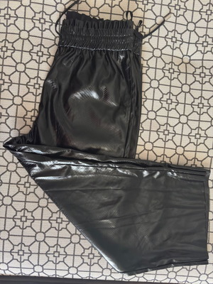 Innocent Παντελόνα Δερματίνη Snake Print Καινούργιο, Μαύρο, Μέγεθος L