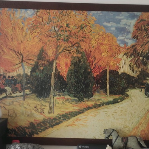 Oil painting 130x100 cm like new, Van Gogh Autumn Garden
