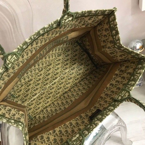 Christian Dior Large Oblique Book Tote Green bag new