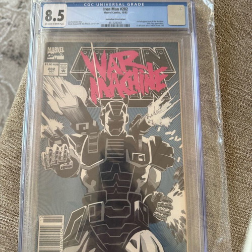 Iron Man #282 (1992) CGC 8.5 Australian Price Variant like new, 1st War Machine appearance