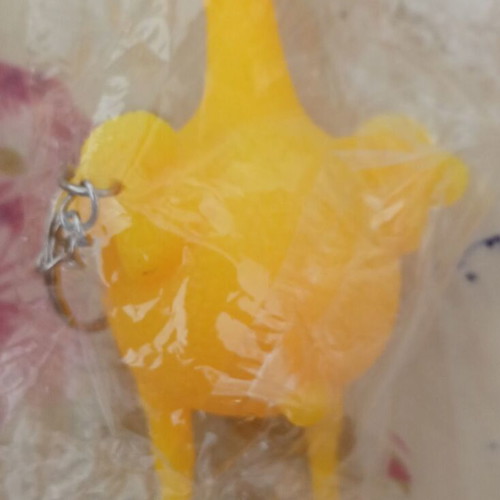 Keychain toy chicken with egg new, red and yellow