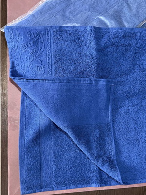 Face Towels new, pack of 5, 100x50 cm, blue