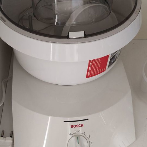 Bosch 7000 Electric Kitchen Machine used with accessories
